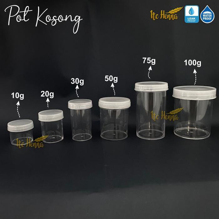 5pcs 10g 20g 30g 50g 75g 100g Pot Kosong Empty Jar Plastik Pot Makeup Pot Cream Pot Cair