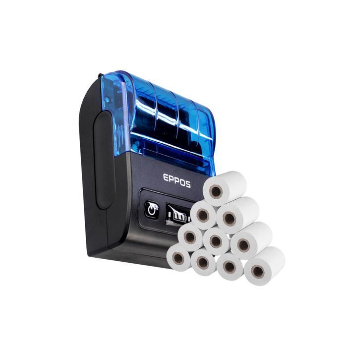 Paket Printer Bluetooth Mobile EPPOS EP5821 + Kertas Thermal 58mm 10pc