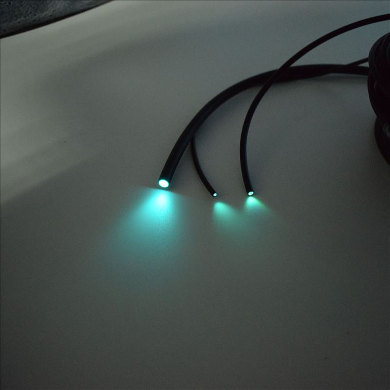 20mX  inner 2mm outer 3mm diameter BlLACK Sheath PMMA plastic fiber optic end glow fiber cable for s