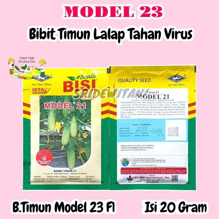 MODEL 21 F1 BIBIT BENIH TIMUN LALAP TAHAN VIRUS CAP KAPAL TERBANG BISI Hijau Tanaman Gratis Ongkir