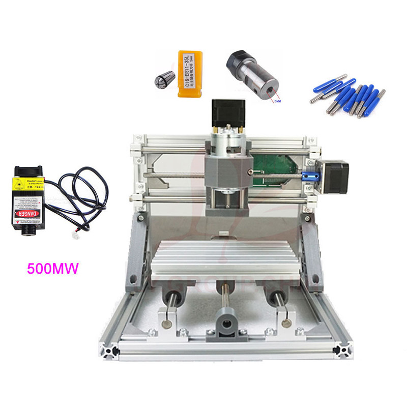 GRBL Control CNC1610 500mw laser Engraver Mini CNC Router 1610 2 in 1 Machine