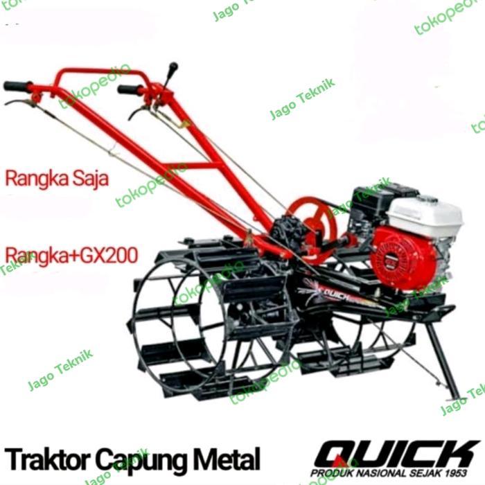 Traktor Bajak Sawah Quick Capung Metal Engine Honda GP 200 siap pakai - Rangka + Gp 200