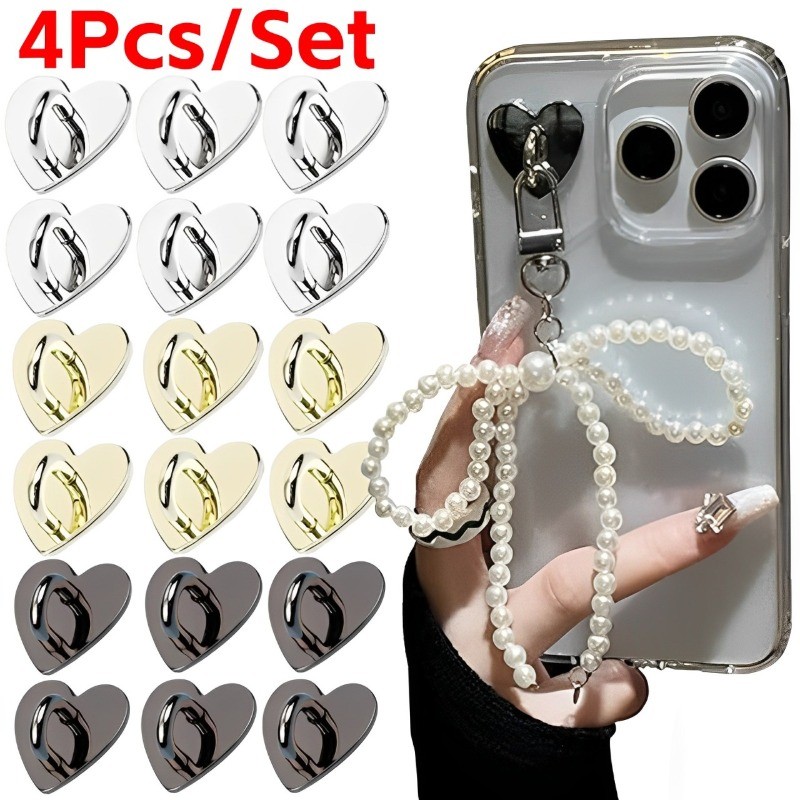 Y2K Ins Mobile Phone Charm Hook Cute Adhes Metal Phone Grip Creat Unrsaldiy Chain Ring Holder For