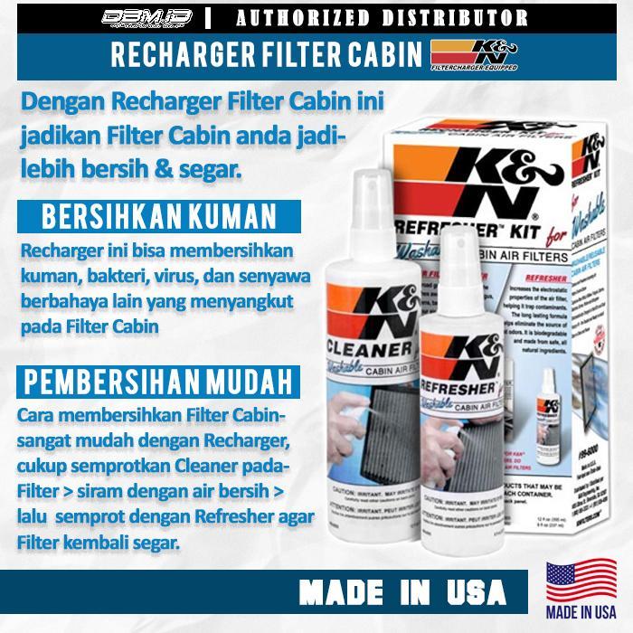 Filter Cabin K&N KNN KN AC Washable Lancer 2008+ Murano 2003+ VF-2004 Original
