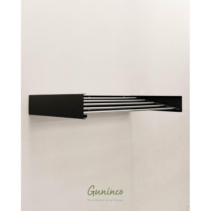 Guninco Jemuran Baju Lipat / Jemuran Handuk Baju Sepatu Lipat / Jemuran Tempel Dinding Hemat Tempat