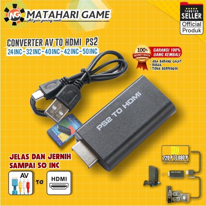 "New" PS2 To HDMI Adaptor Converter HDMI PS2 Resolusi HD 720 1080P