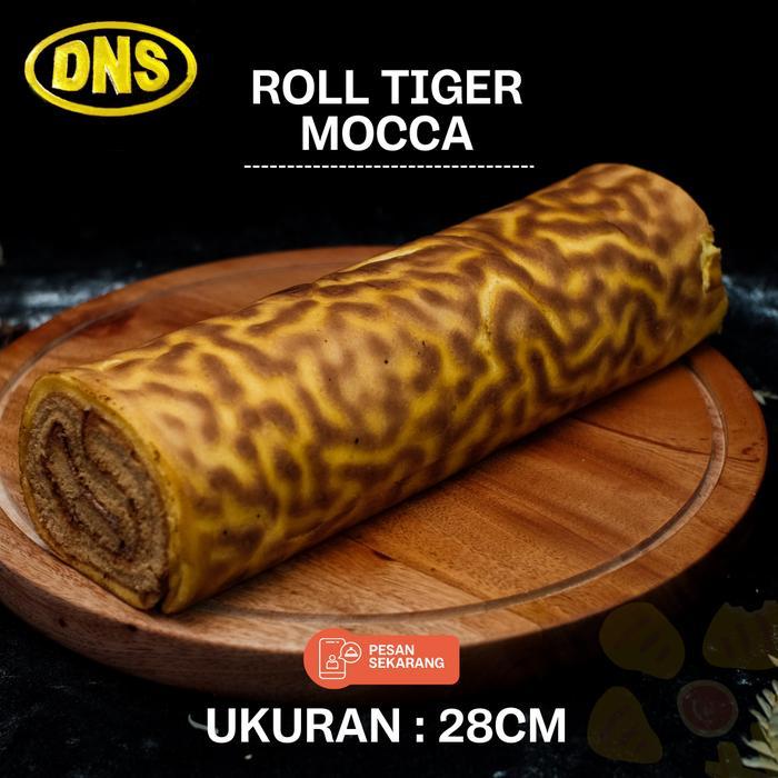 Tiger Roll Cake Mocca / Kue Coklat Loyang / Kue Bolu Gulung Premium