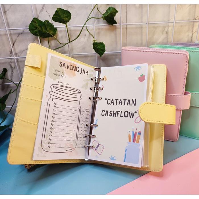 1 Paket Binder Budgeting Keuangan Catatan Cashflow Financial Planner