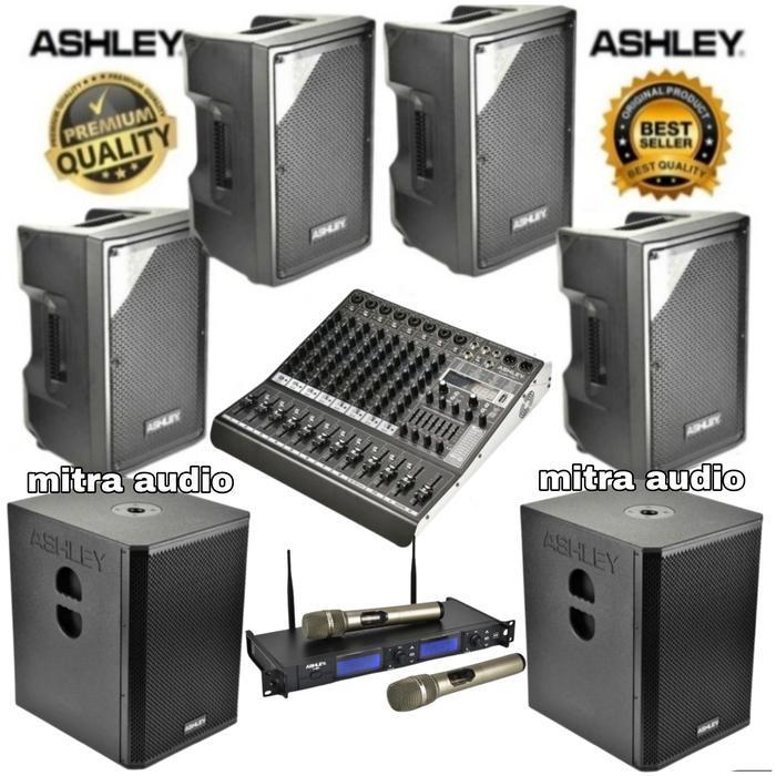 Paket Sound Karaoke Speaker Aktif ASHLEY 10 Inch + Subwoofer Aktif ASHLEY 12 Inch Original
