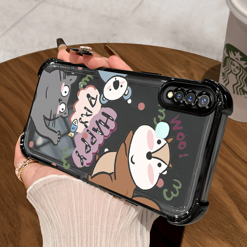 Casing Hp Untuk VIVO Y19 Y5s Case Casing HP Softcase Ponsel Soft Shell dengan Empat sudut anti jatuh