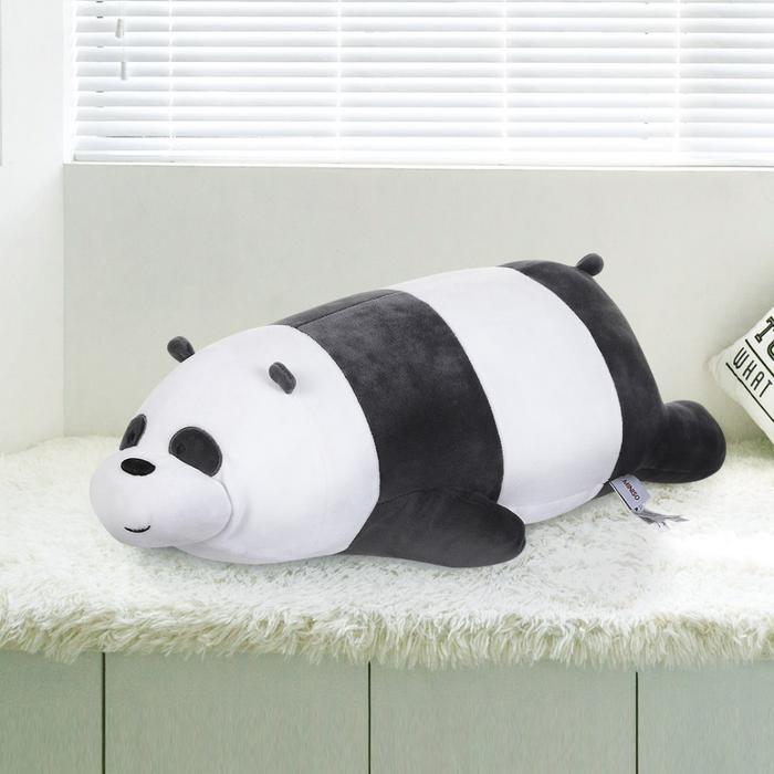 MINISO Boneka Mainan Beruang We Bare Bears Boneka Jumbo Lying Plush Toy 72cm Boneka Bear Lmut
