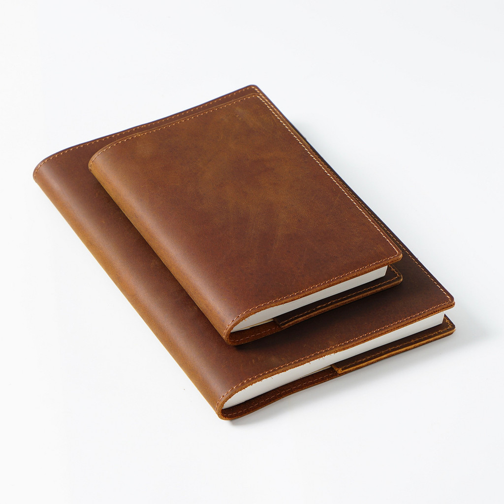 Leather Cover for A5 A6 Journals Notebook Handmade Leather Notebook Cover with 88 Sheets Lined Paper