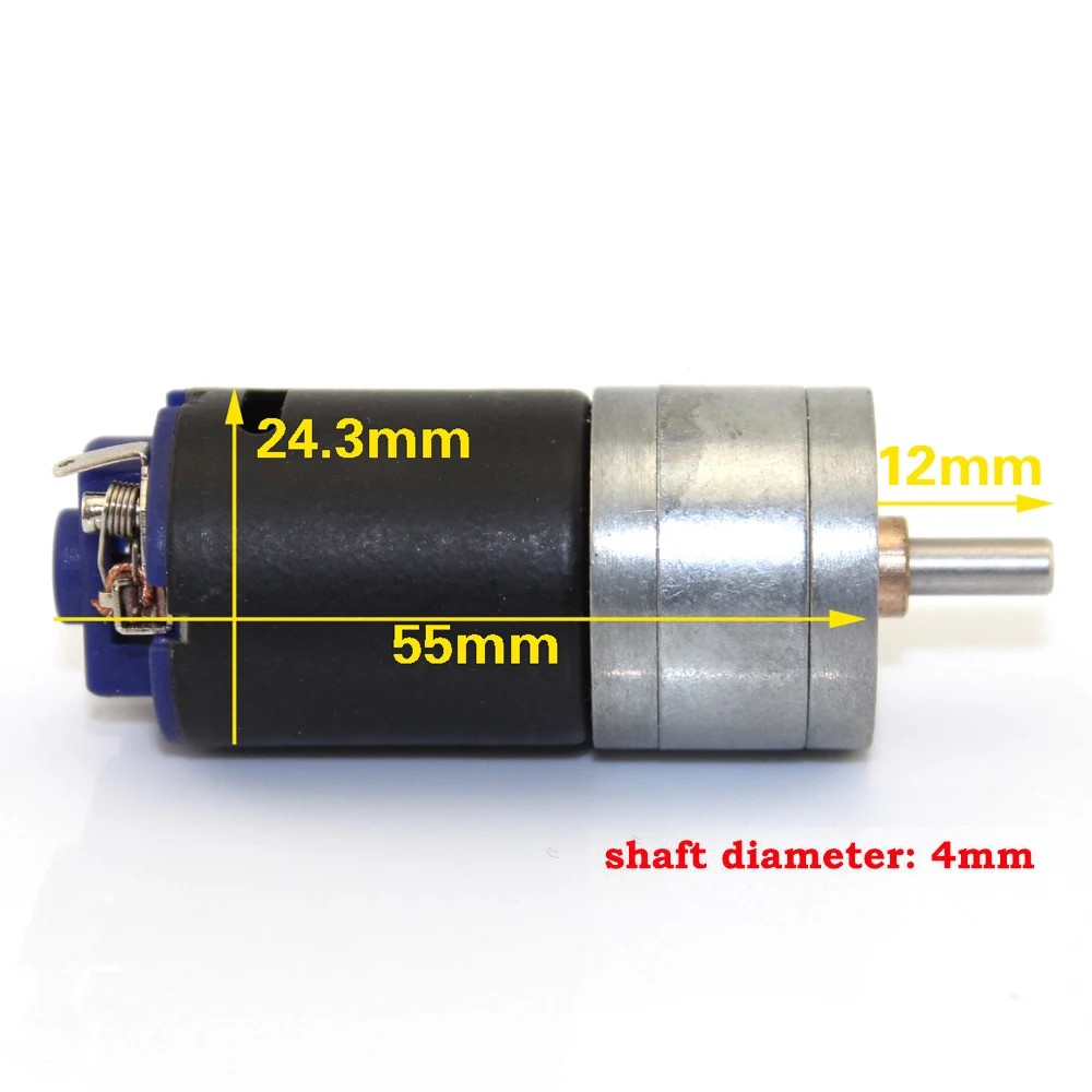 PROMO HARI INI  GM-25 Micro 370 Electric Gear Motor DC 6V-12V 980RPM 25mm Full Metal Gearbox Large T