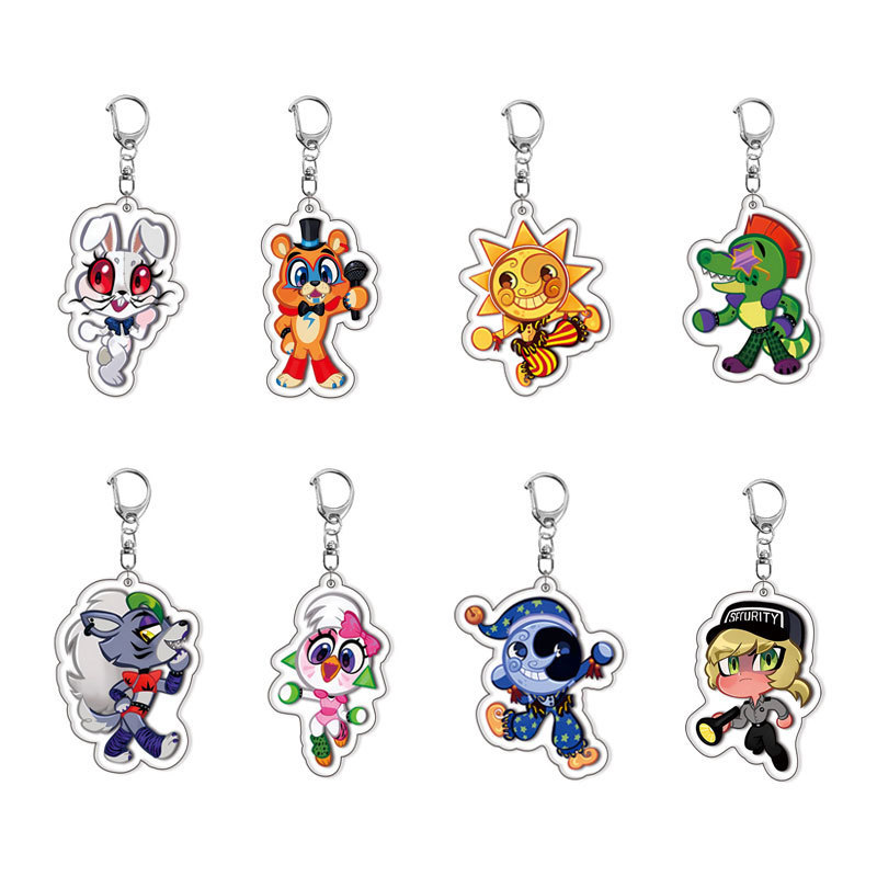 Anime Game Fnaf Freddy Fazbear Bonnie The Bunny Chica The Chicken Keychain Cosplay Accessories