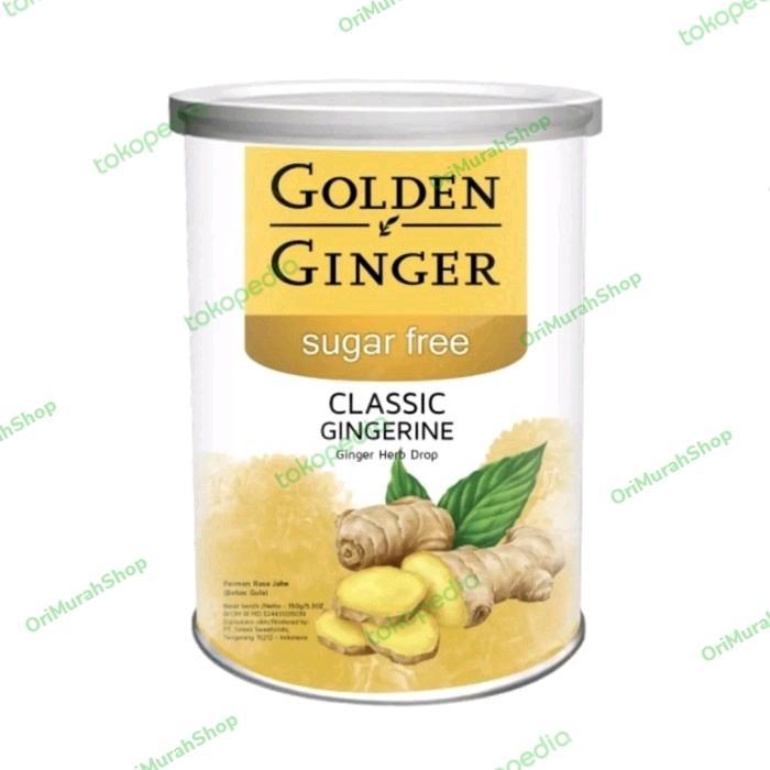 YUMMY Golden Ginger Sugar Free Classic Herb Candy Permen Jahe Bebas Gula