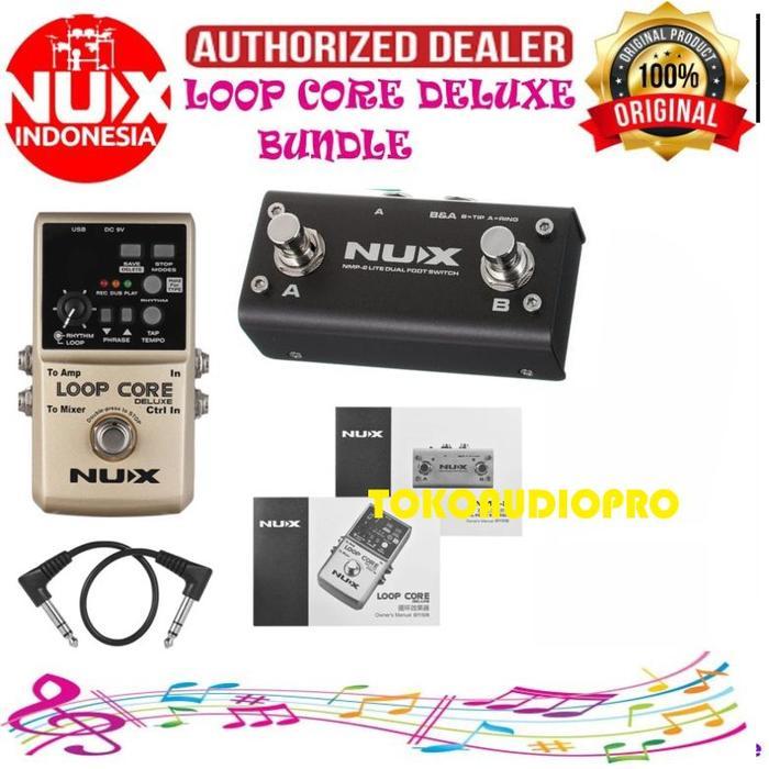 Nux Loop Core Deluxe Bundle Efek Gitar Pedal Stasiun Loop Co