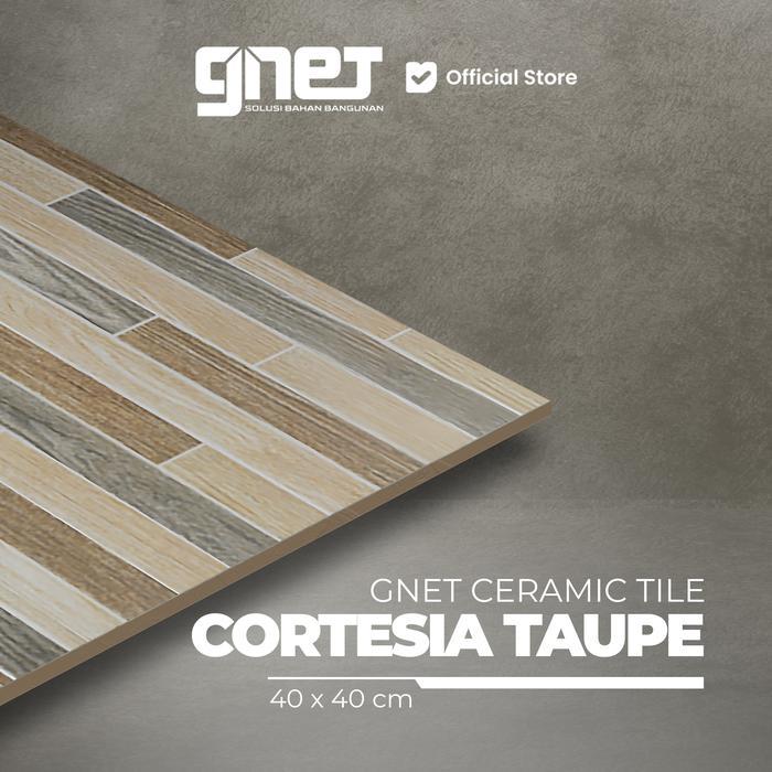 GNET Ceramic Cortesia Taupe 40X40 Keramik Lantai Rustic