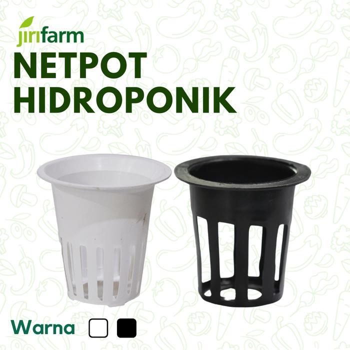 Jirifarm Net Pot Hidroponik dan Umum - Hitam/ Putih