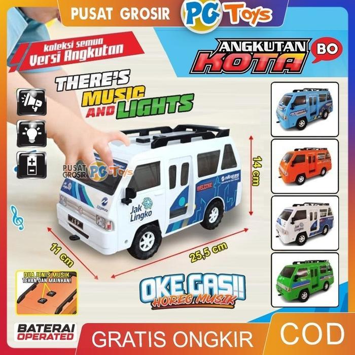 PGTOYS Mobil Miniatur Angkot Khas Indonesia / Angkutan Kota Jaklingko Okegas Telolet Mainan Anak