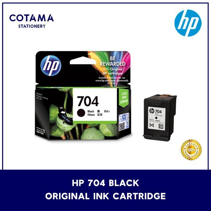 Tinta Printer Hp 704 Black Hitam Original Ink Cartridge 2010 2060 Terjamin