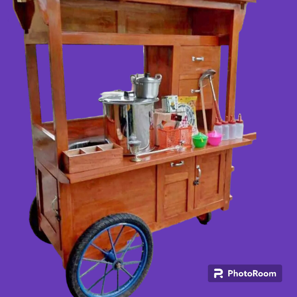 gerobak mie ayam roda tiga komplit