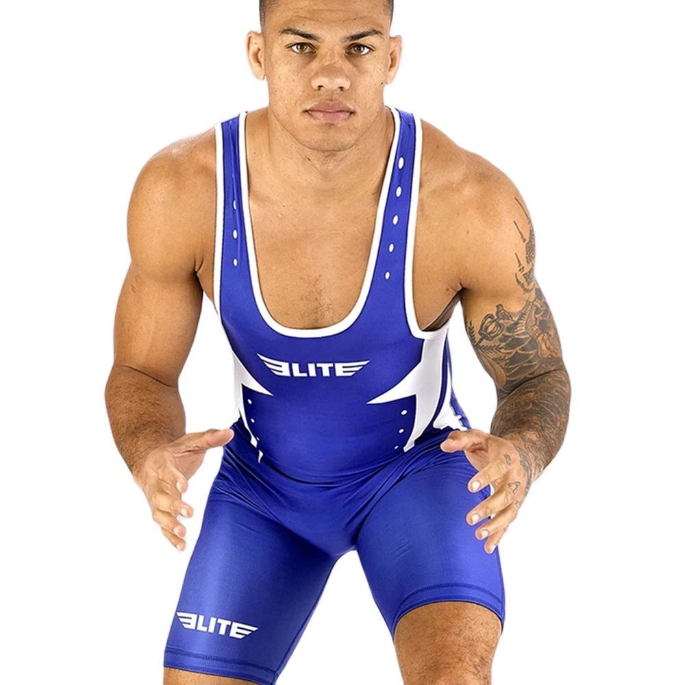 MenS Wrestling Singlet Uniform Advanced Singlets Clothing Blue Train Wrestling Gear Running