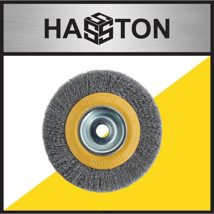 HASSTON PROHEX SIKAT GERINDA DUDUK 6" BRUSH WHEEL 6"X5/8 SIKAT BAJA
