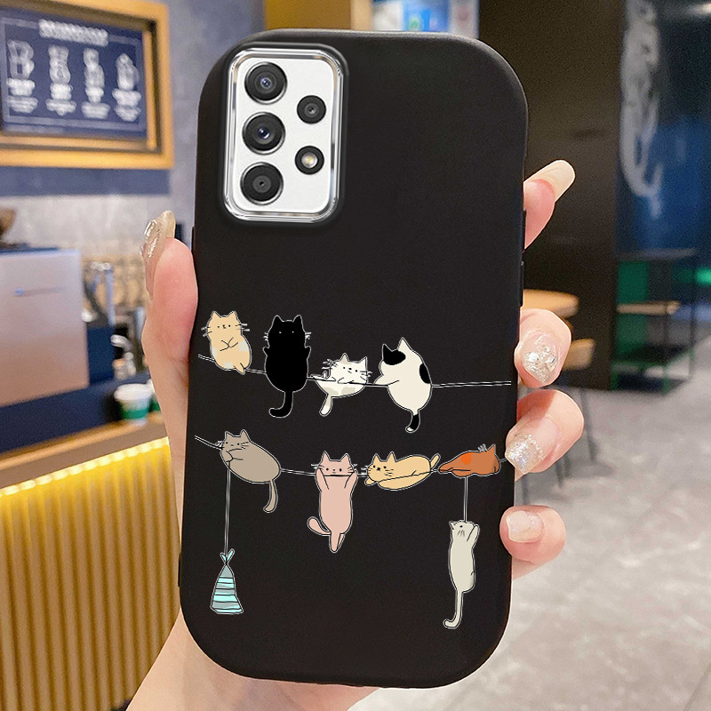 Casing Hp Untuk Samsung Galaxy A52 4G A52 5G A52s 5G A51 M40s Case Casing Menggantung kucing pola Ke