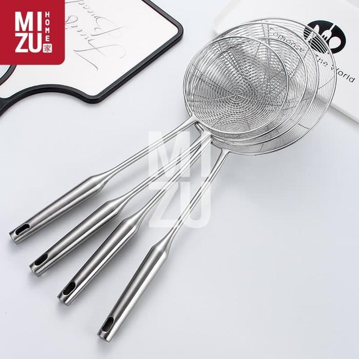 Bisa Grab Mizu Uniageru Serokan Gorengan Tanpa Sambungan Tirisan Strainer Stainless