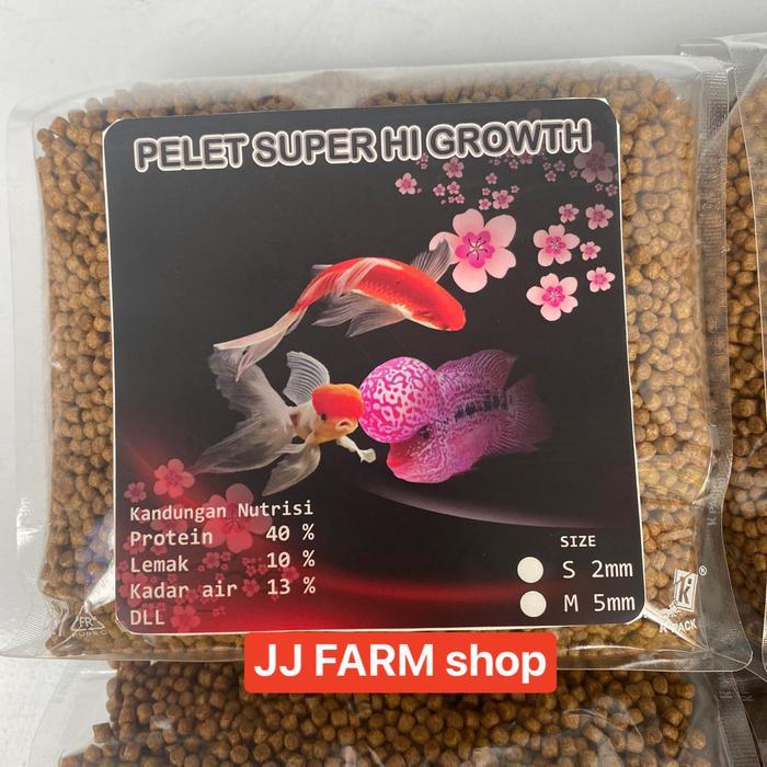 PELET SUPER HI GROWTH SETARA HIKARI GROWTH 500G PAKAN KOI LOUHAN TOP
