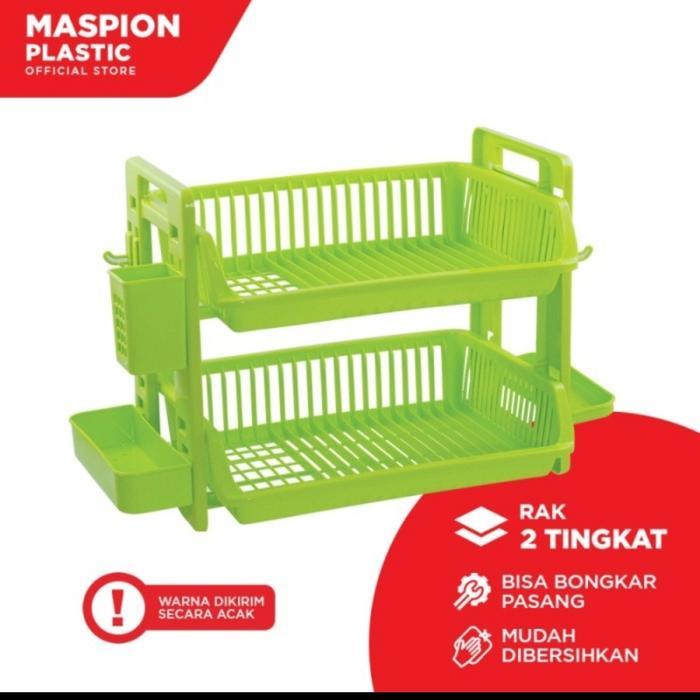 Rak Piring Plastik 2 Susun Maspion Bagus
