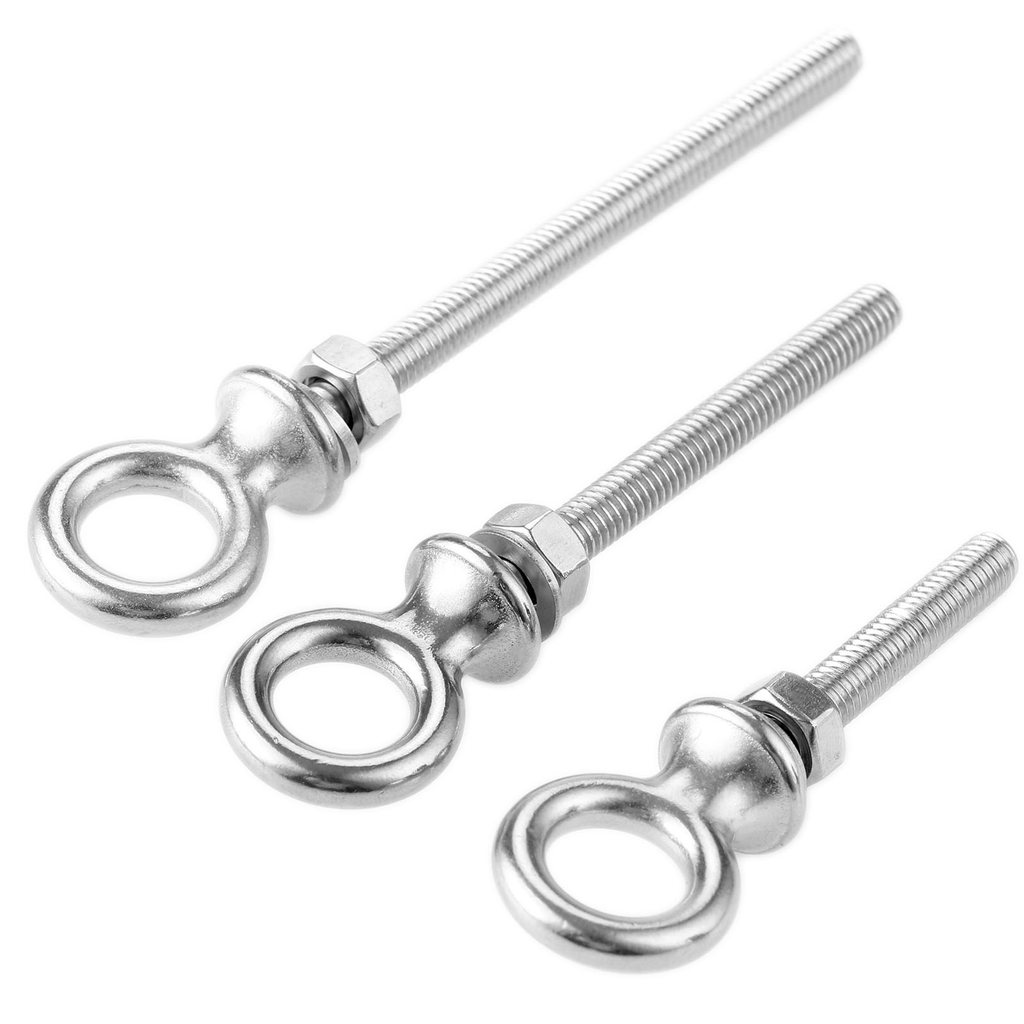 1 Pc Marine Grade 316 Stainless Steel Long Lifting Eye Bolt Eyebolts With Nuts & Washers Set Boats S
