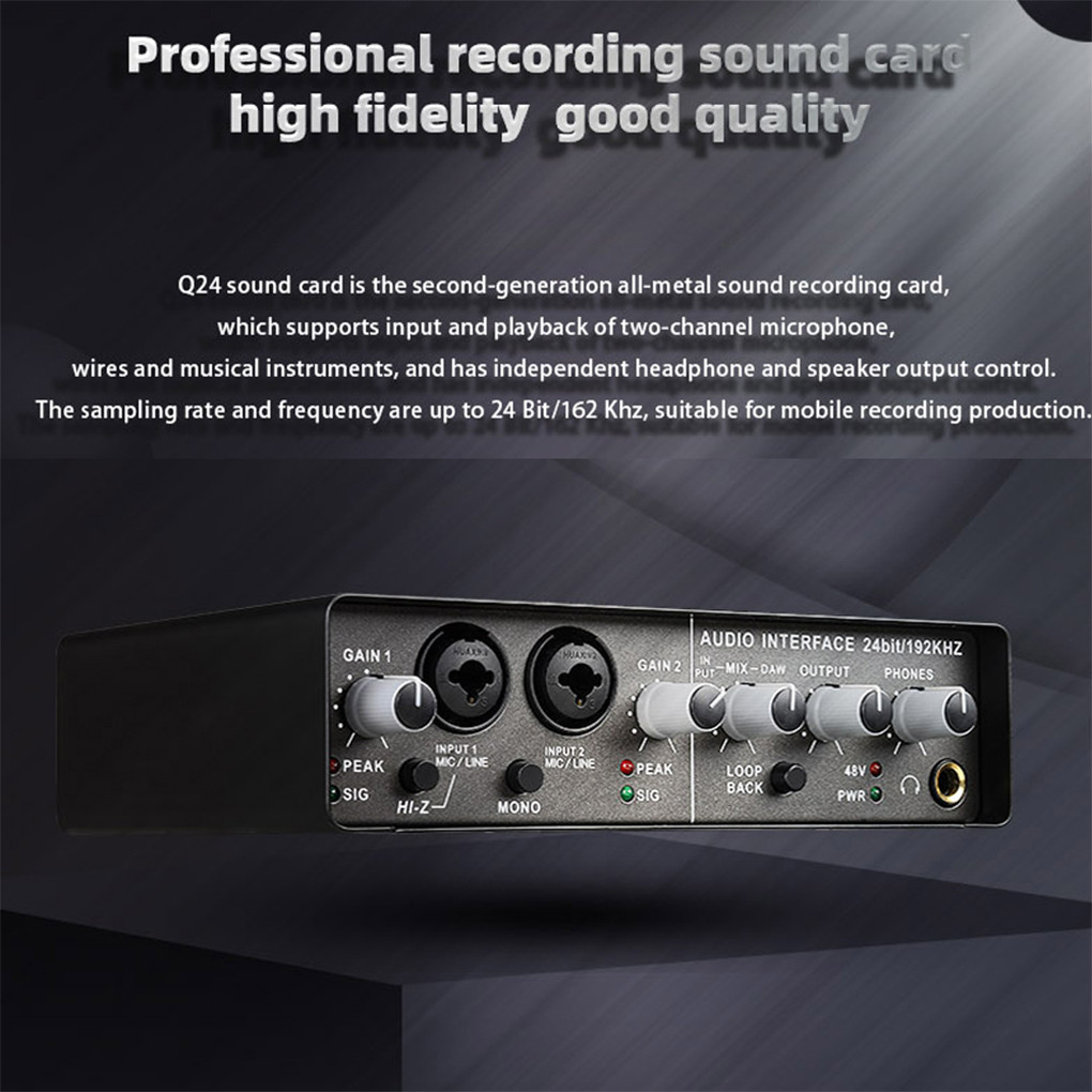 Exceptional Sound 24-bit/192KHz USB Sound Card With 48V Power Easy To Install Metal