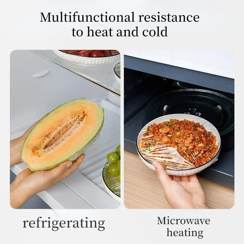 Disposable Fresh Keeping Bag Food Cover Wrap Bowl Dish Cover Plastic Bag Fruit Food Leftovers