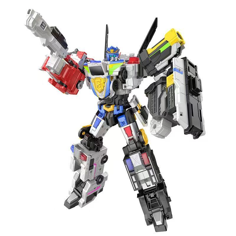 MiniForce 5 In 1 Super Cops JUSTICE TITAN 5-Vehicle Combine Transformation Robot Model Mini Force