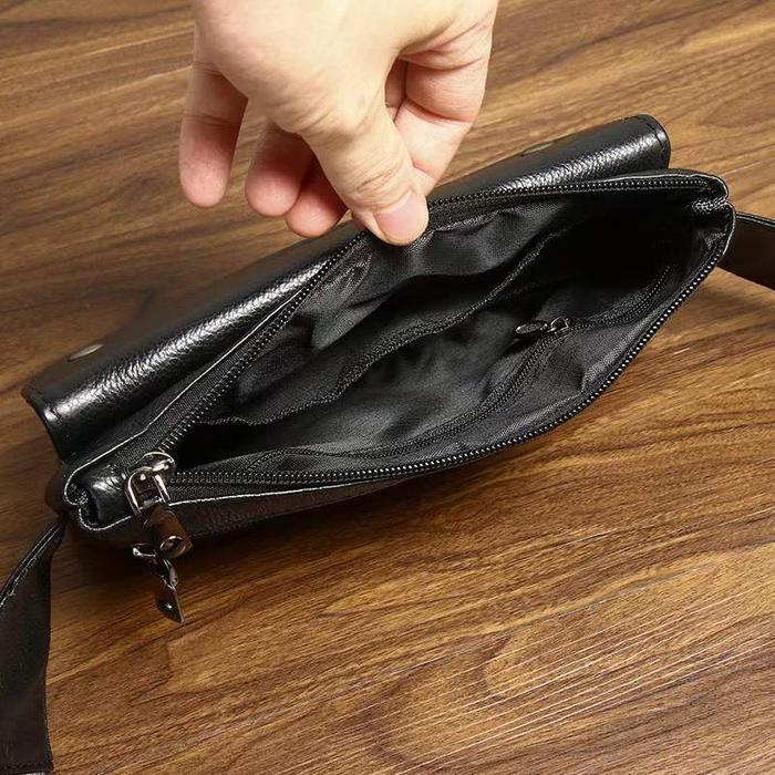 Tas Pinggang Kulit Asli Waist Bag Pria Kulit Branded Import Tas Pria Co