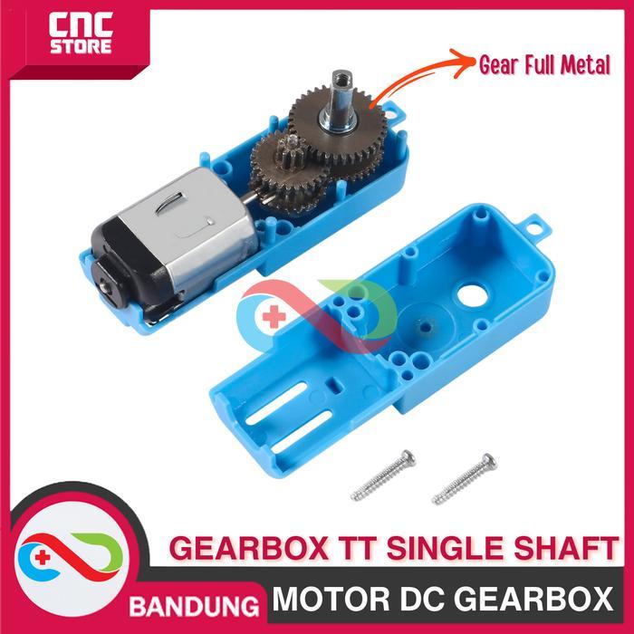 "New" MOTOR DC GEARBOX METAL GEAR TT MOTOR SINGLE SHAFT ALL METAL