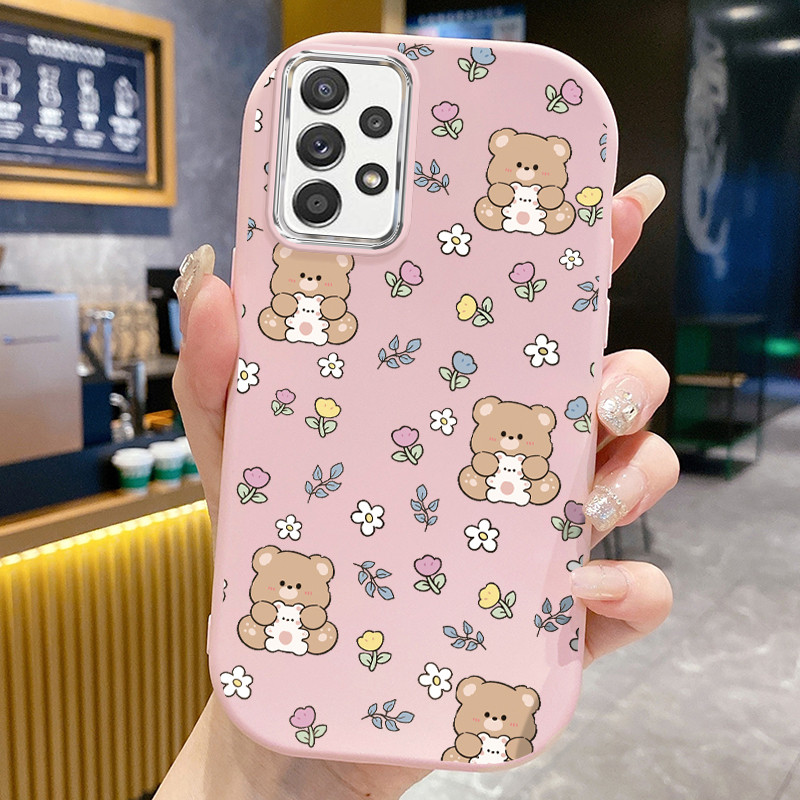 Casing Hp Untuk Samsung Galaxy A52 4G A52 5G A52s 5G A51 M40s Case bunga Kelinci Beruang Kasing Sili