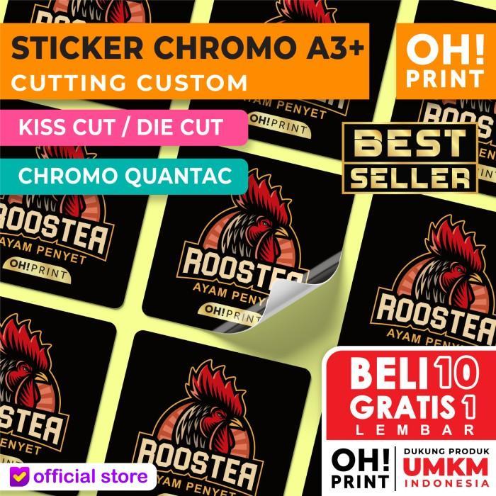 Cetak Sticker Label Chromo A3+ Stiker Chromo Stiker Label