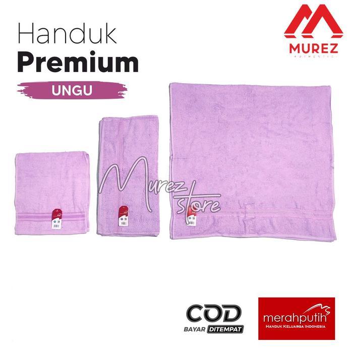 HANDUK MANDI DEWASA / MERAH PUTIH HANDUK POLOS KECIL / SEDANG / BESAR