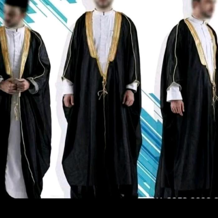 Stok Baru luaran jubah raja arab bisht Pria Arab mislah jubah imam original impor saudi syar'i