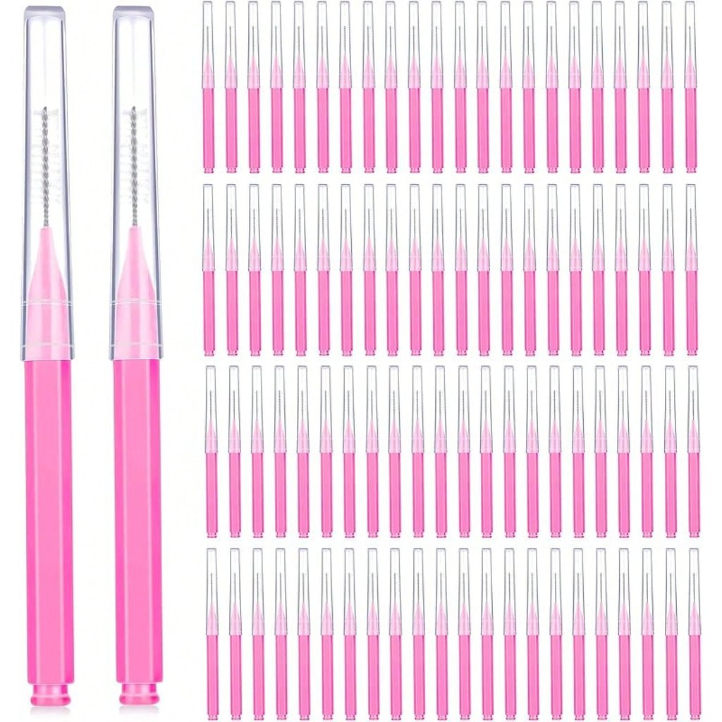 100Pcs Interdental Brush Toothpick Dental Tooth Flossing Head Oral Dental Hygiene Flosser Toothpick