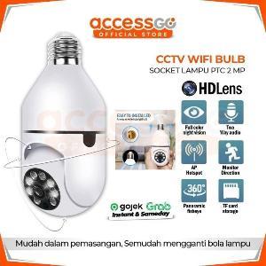 CCTV Lampu Wifi CAMERA Dome Model Lampu 360 CCTV - Dengan LED