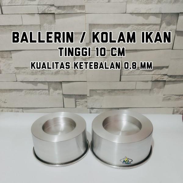 Loyang bulat press cekung / loyang piscina / loyang kolam ikan tinggi 10 cm bahan alumunium