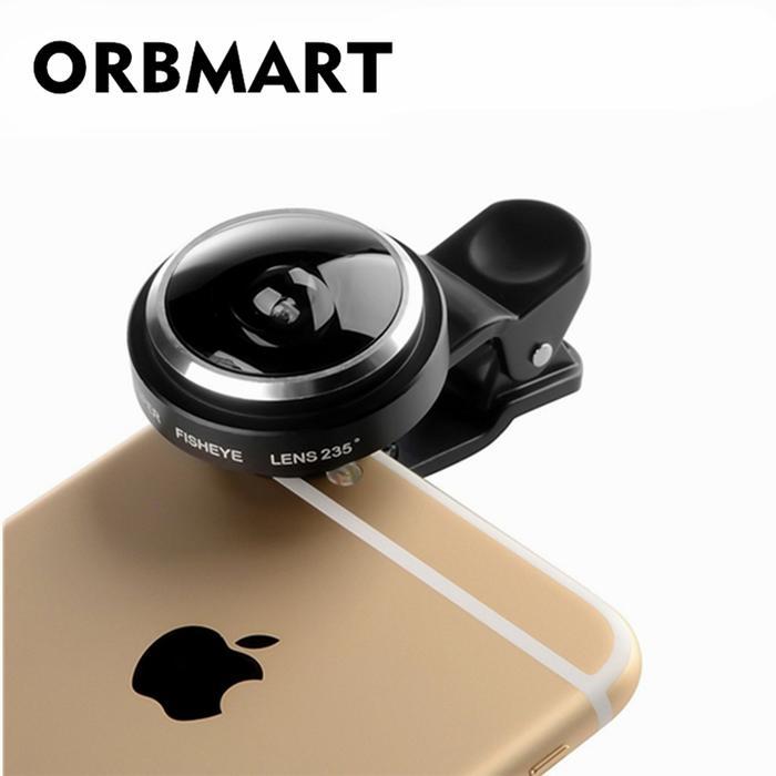 PH ORBMART 235 DEGREE SUPER FISH EYE FISHEYE LENS UNIVERSAL CLIP SMA