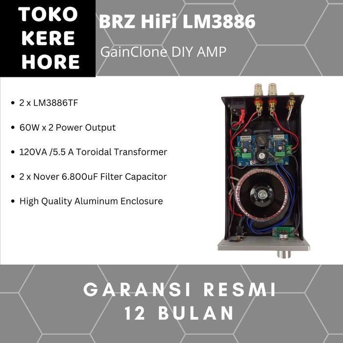 Amplifier HiFi Stereo Gainclone LM3886 Hi Power 60wx2
