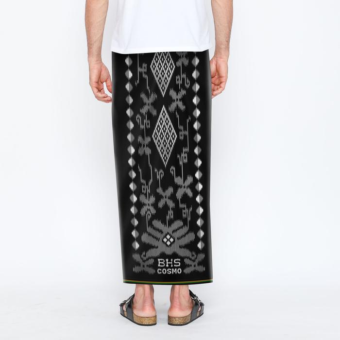 Rds - Bhs Sarung Bhs Cosmo Gold Original 1 Pc Motif Polos Warna Hitam Putih Best Seller Seri