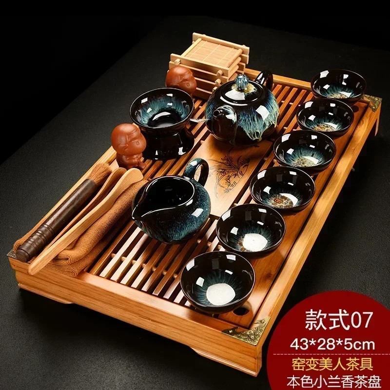 Purple Clay Chinese Tea Cup Set Porcelain Vintage Simple Kung Fu Luxury Tea Set Strainer Juego De Te