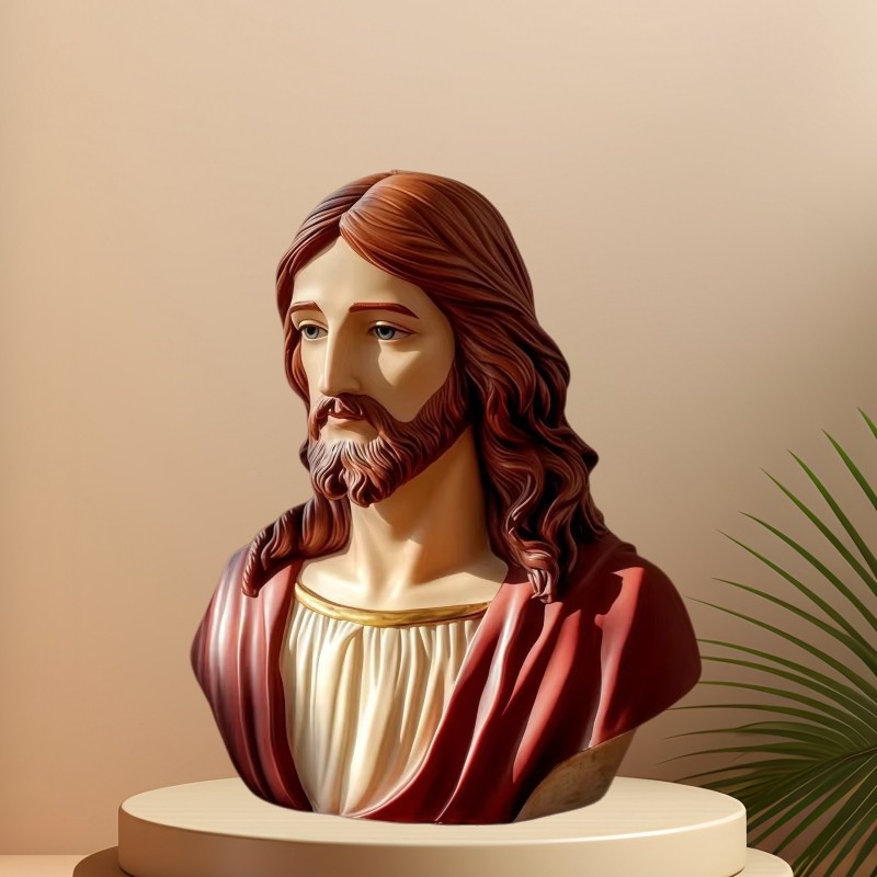 DIY New Jesus Half Body Sculpture Candle Silicone Mold Easter Gift Jesus Body Sculpture Resin Mould