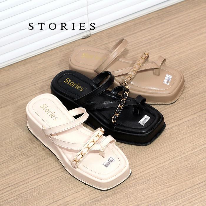 Torry Burch Store - Sandal Wanita Flatform Jj 03 Jempol Selop Cewek Karet Shoes Sendal